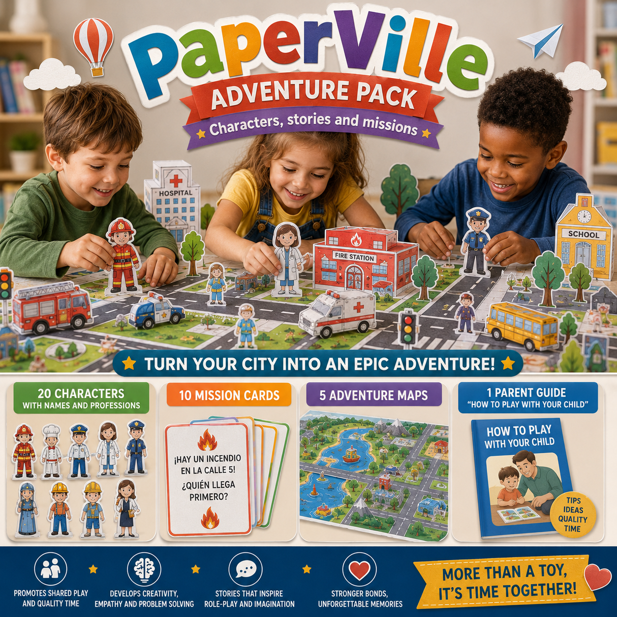 PaperVille ADVENTURE PACK - Characters, stories, and missions